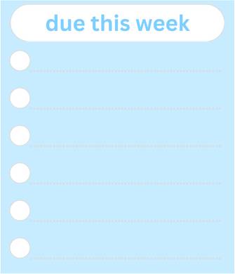 Due this week Checklist